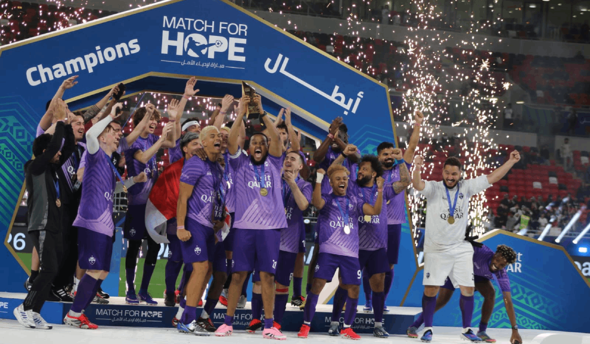 Global Football Legends Take Part in "Match for Hope 2026" at Ahmad Bin Ali Stadium